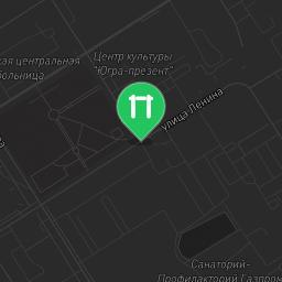 Map showing where Yugorsk - Calisthenics Park - Улица Мира is