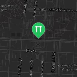 Map showing where Bishkek - Aire de Fitness - 9мкр is
