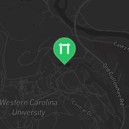 Map showing where Outdoor workout - Cullowhee - Calisthenics workout is