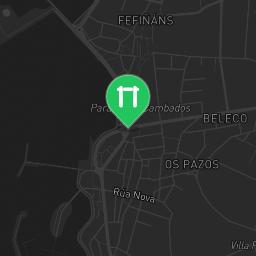 Map showing where Outdoor Fitness  Cambados is