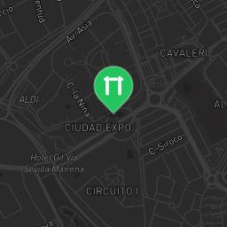 Map showing where Sevilla - Calisthenics equipment - Parque Periurbano Porzuna is