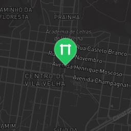 Map showing where Outdoor workout - Vila Velha - Calisthenics workout is