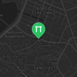 Map showing where Outdoor Gym Trieste is