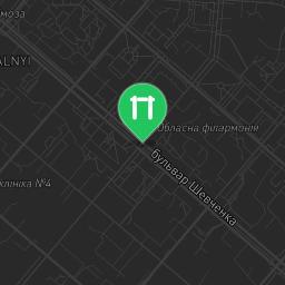 Map showing where Cherkasy - Fitness Park - Пляж Ривьера is
