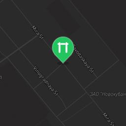 Map showing where Bryukhovetskoe - Street Workout Park - Улица Кирова is