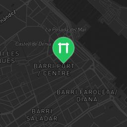 Map showing where Oudoor Gym Denia is
