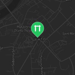 Map showing where Mukachevo - Street Workout Park - Січ is