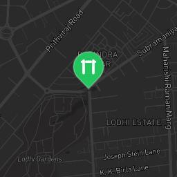 Map showing where New Delhi - Outdoor Exercise Park - Lodhi Garden is