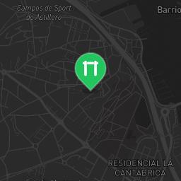 Map showing where Astillero - Outdoor Exercise Gym - Marismas Negras is