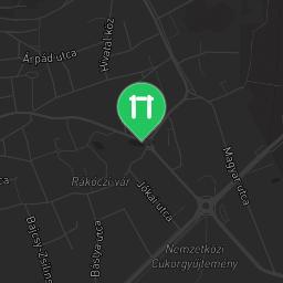 Map showing where Be Strong workout park Szerencs is