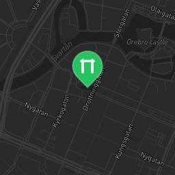 Map showing where Public gym park - Örebro - Calisthenics workout is