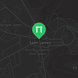 Map showing where Outdoor fitness training - Saint-James - Calisthenics workout is