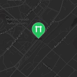 Map showing where Madona - Calisthenics Station - Jaunlazdona is