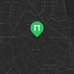 Map showing where Parc Street Workout Bourges is