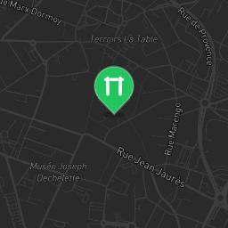 Map showing where Street workout park - Roanne is