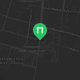 Map showing where Tokmak - Street Workout Park is