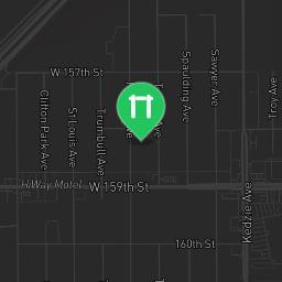 Map showing where Outdoor Gym Woodmere Park is