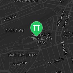 Map showing where Sydney - Outdoor Trainings Park - Eveleigh is