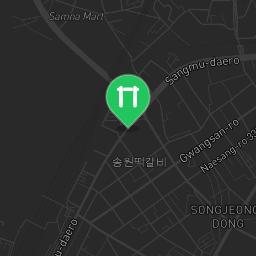 Map showing where Gwangju - Outdoor Exercise Gym is