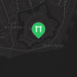 Map showing where Pull up and dip bar with monkey bars and a balance beam Fort Monroe is