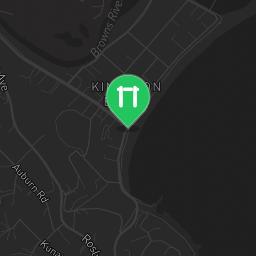 Map showing where Kingston Beach outdoor Gym is