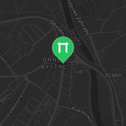 Map showing where Brno-Bystrc - Street Workout Park - RVL 13 is