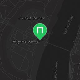Map showing where Veliky Novgorod - Street Workout Park - Клуб Юных Моряков is
