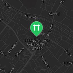 Map showing where Outdoor Fitness Frenštát pod Radhoštěm is