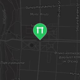Map showing where Outdoor fitness training - Kamianets-Podilskyi - Calisthenics workout is