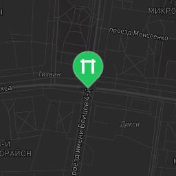 Map showing where Tikhvin - Street Workout Park - Кафе  Мороженое is
