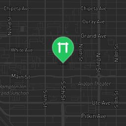 Map showing where Grand Junction - Outdoor Pull Up Bars - Hawthorne Park is