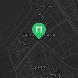 Map showing where Playa de Valdegrana outdoor fitness station is