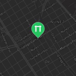 Map showing where Comuna 13 - Calisthenics Gym - Plaza Parques Nacionales Argentinos is