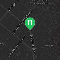 Map showing where Oryol - Street Workout Park - Почта России 302004 is