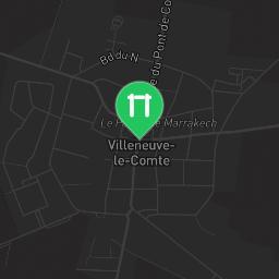 Map showing where Outdoor Gym Foret des Legendes Villeneuve-le-Comte is