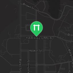 Map showing where Canberra - Trim Trail Exercise Stations - Blue Gum Point is
