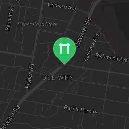 Map showing where Dee Why - Outdoor Gym - Exercise Alley is