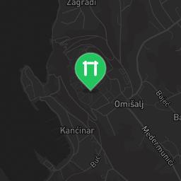 Map showing where Outdoor Fitness Omišalj is