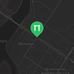 Map showing where Velikiye Luki - Fitness Park - Спорткомплекс ВЛГАФК is