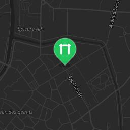 Map showing where Streetworkout place on the esplanade of Ath is