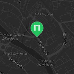 Map showing where Staines Park, Worple Road, TW18 2QJ is