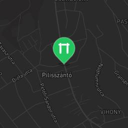 Map showing where Be Strong workout park Pilisszántó is