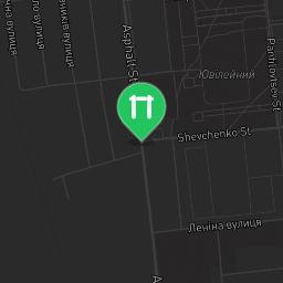 Map showing where Donetsk Oblast - Street Workout Park - Кіровське is