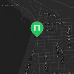 Map showing where Outdoor Fitness Loutraki is