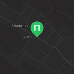 Map showing where Žabokreky - Outdoor Fitness Park is