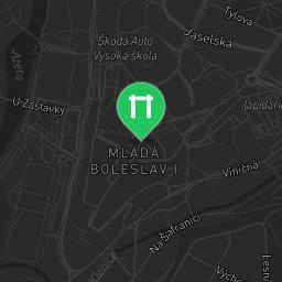 Map showing where Mladá Boleslav - Calisthenics Park is