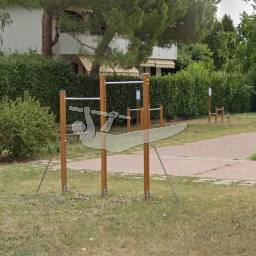 Map showing where Outdoor Fitness Parco Aldo Moro is