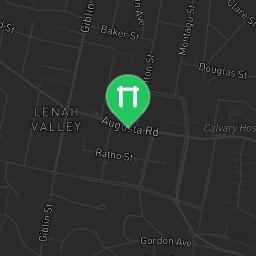 Map showing where Outdoor Fitness Hobart's parks is