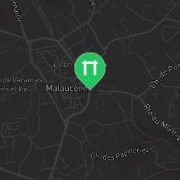 Map showing where Outdoor gym - Malaucène - Calisthenics workout is