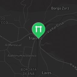 Map showing where Public gym park - Travesio - Calisthenics workout is